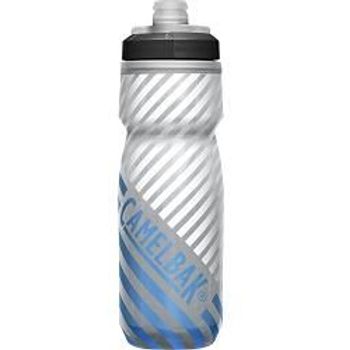 CamelBak Podium Chill Bike Bottle Grey And Blue Stripe 600ml