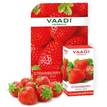 Vaadi Herbals Strawberry Anti Pigmentation Facial Bar 25g
