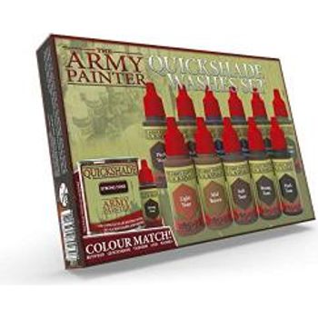 Army Painter Warpaints Quickshade Wash Set Miniature Painting Kit of 11 Dropper Bottles with Fluid Acrylic Paint Color Washes
