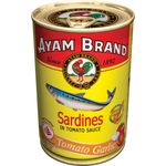 Ayam Brand Sardines In Tomato Sauce Tomato Garlic 425g