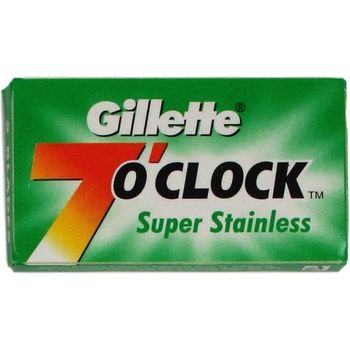 Gillette 7 O'Clock Super Stainless Double Edge Razor Blades Green 5 Blades