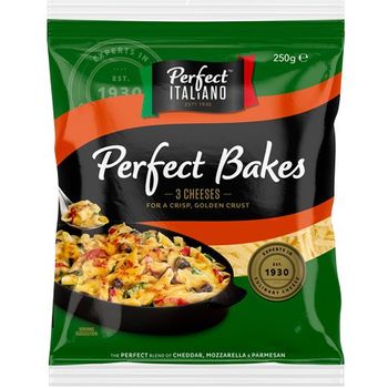 Perfect Italiano Perfect Bakes Cheddar Mozzarella And Parmesan 250g