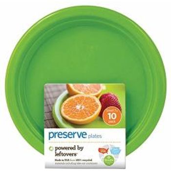Preserve Reusable Plates Apple Green 7'' Inches 10 Dishes
