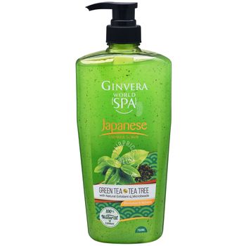 Ginvera World Spa Japanese Shower Scrub Green Tea And Tea Tree 750ml