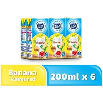 Dutch Lady Milk Uht Banana 6 x 200ml