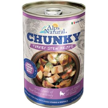 Alps Natural Stewed Meat Canine Turkey 415g