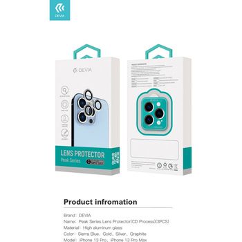 Devia Peak Series Lens Protector 3 For Iphone 13 Pro 13 Pro Max Graphite