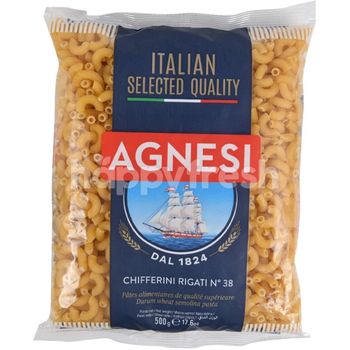 Agnesi No.38 Chifferini Rigati Macaroni 500п