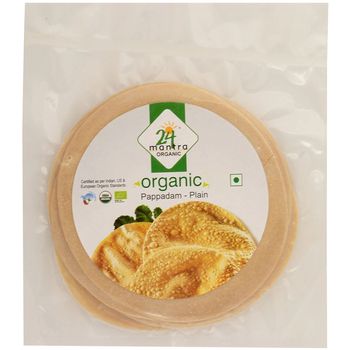 24 Mantra Papadam Plain 100g