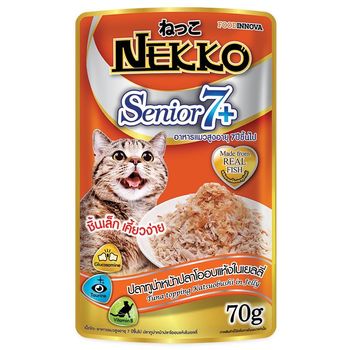 Nekko Pouch Senior 7 Years Up Tuna Topping Katsuobushi in Jelly 70g