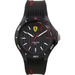 Scuderia Ferrari Pista Quartz Black Round Dial Mens Watch 0830780