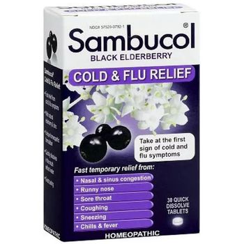 Sambucol Cold and Flu Relief 30 Tablets