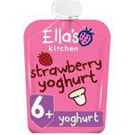 Ella's Kitchen - Organic Pouches, Greek Yoghurt & Strawberry Baby Yoghurt (3 x 90g)