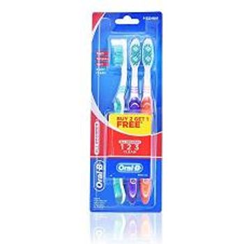 Oral-B Toothbrushes All Rounder 123 3ct Medium 2-pack