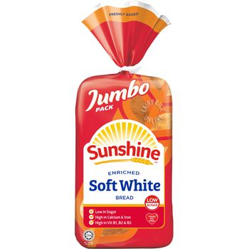 Sunshine Bread Jumbo Pack Enriched Soft White 550g