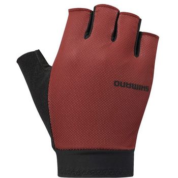Shimano Explorer Short Finger Gloves Men Red Medium