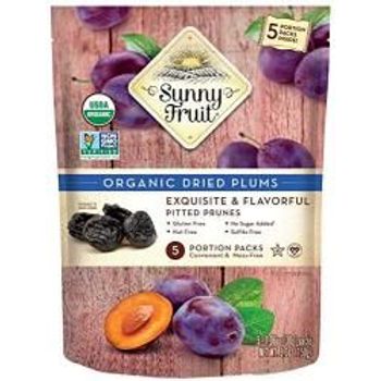 Organic Prunes Sunny Fruit 5 1.06oz Portion Packs Per Bag Purely Dried Plums No Added Sugars Sulfurs Or Preservatives Nongmo Vegan Halal