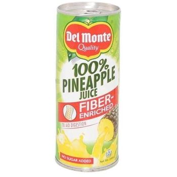 Del Monte Fiber Enriched 100% Pineapple Juice 220ml