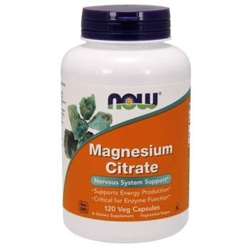 Now (Foods) - Nervous System Support, Magnesium Citrate 500mg (120 veggie capsules)