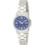 Casio Ltp-v004d-2b Women's Dress Stainless Steel Blue Dial Date Watch