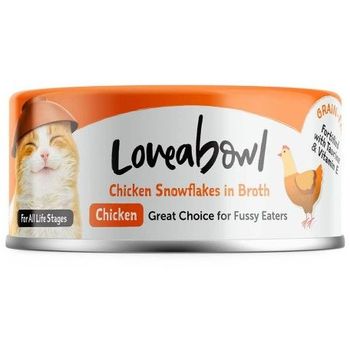 Loveabowl Cat Canned Food Chicken Snowflakes In Broth 70g