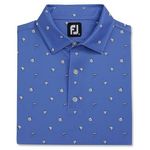 FootJoy Cookie Print Lisle Self Collar Blue Violet