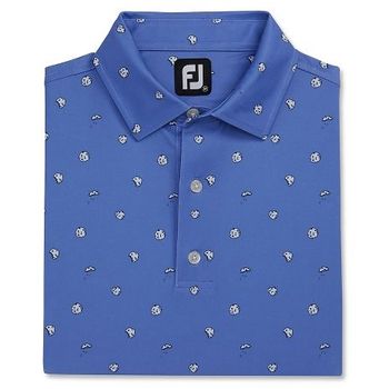 FootJoy Cookie Print Lisle Self Collar Blue Violet