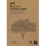 Besform A4 Recycled Lecture Pad 70gsm, 200 pages (Pack of 5)