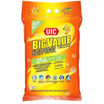 Uic Big Value Detergent Powder Anti Bacterial Citrus Splash 5kg
