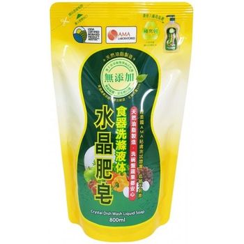 Crystal Dish Wash Liquid Soap Refill Pack 800ml