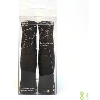 Fabric Semi Ergo Lock-On Handlebar Grip Black