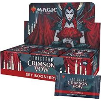 Magic The Gathering Innistrad Crimson Vow Set Booster Box 30 Packs + Dracula Box Topper 361 Magic Cards