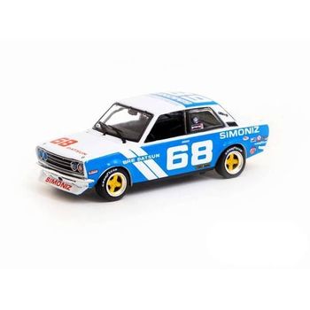 Tarmac Works BRE Datsun 510 Trans-Am 2.5 Championship 1972 Peter Gregg With BRE Metal Oil Can Diecast Car
