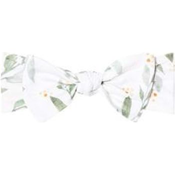 Copper Pearl Baby Knit Headband Bow Fern