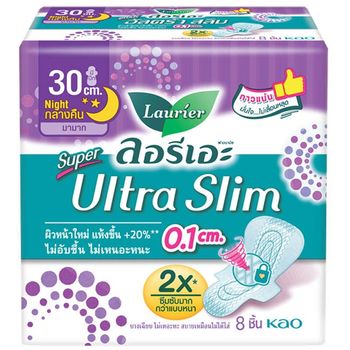 Laurier Pads Super Ultra Slim Night 30cm 8pcs