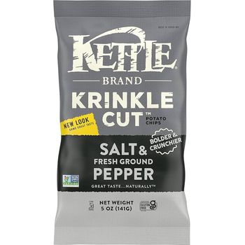 Kettle Foods Potato Chips Krinkle Salt Fresh Ground Pepper 141g