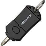 Swiss Tech Pocket Screwdriver Multi-tool Set Black 6-in-1 Tool With Led Flashlight Key Ring