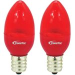 PowerPac 2 Pieces X 1w E12 Led Bulb Red Light Pp6220r