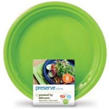 Preserve Plates Large Apple Green 8 Ct