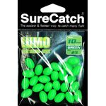 SureCatch 4mm Soft Oval Lumo Beads Green Luminous Fishing Beads