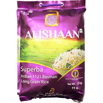 Alishaan Superba Indian 1121 Long Grain Basmati Rice 5kg