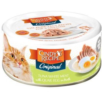 Cindy's Recipe Cat Can White Meat Tuna + Quail Egg 80g