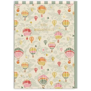 Ohh Deer Hot Air Balloon New Beginnings Greeting Card