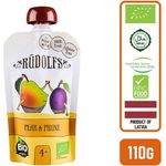 Rudolfs Organic Pear And Prune 4 Months 110g