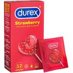 Durex Strawberry Flavoured Condoms 12 Pack