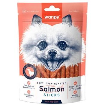 Wanpy Salmon Sticks Dog Treat 100g