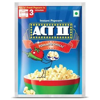 Act II Instant Popcorn Tomato Chilli Flavour Snacks 59g