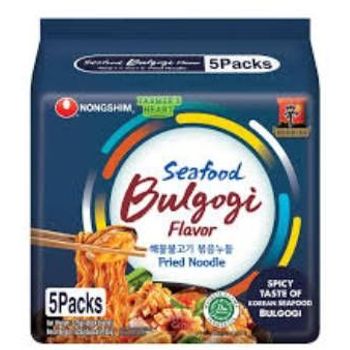 Nongshim Korean Fried Noodle Ramyun - Seafood Bulgogi (105g x 5packs)