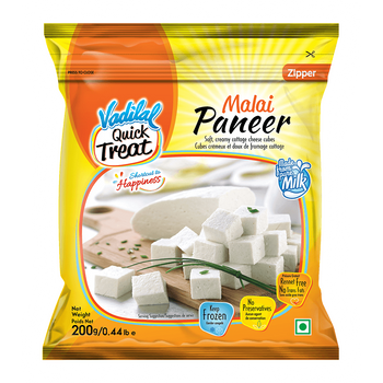 Vadilal Quick Treat Frozen Food Malai Paneer Cubes 200g