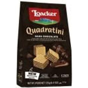 Loacker Quadratini Dark Chocolate Wafer Cubes 125gr